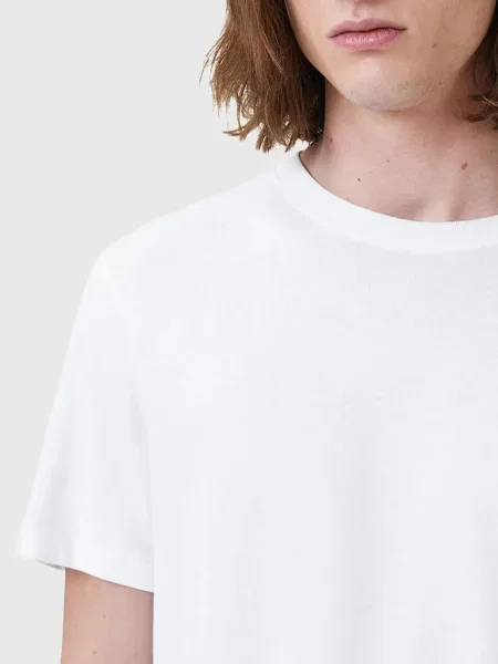 Однотонная футболка Allsaints белая