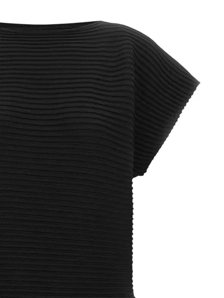 Rochie midi Pleats Please Issey Miyake tricotate negru