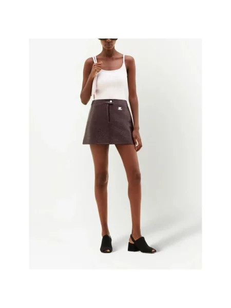 Spódnica mini Courreges czerwona