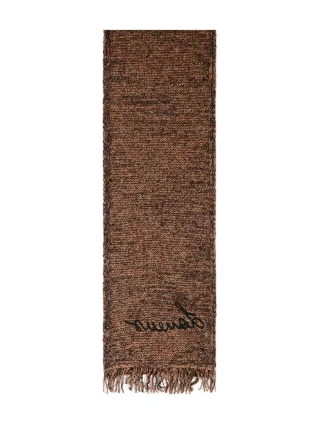 Шал Laneus бродиран кафяво