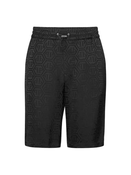 Jedwabne szorty Philipp Plein czarne