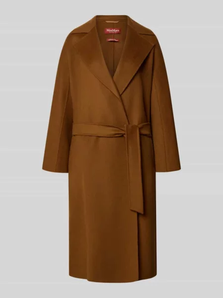 Płaszcz wełniany krój regular fit z dodatkiem kaszmiru model CLES' Max Mara Studio