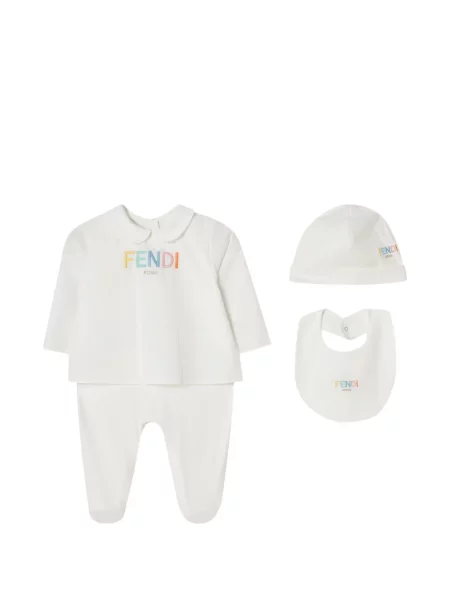 Dětské kalhoty Fendi bílé