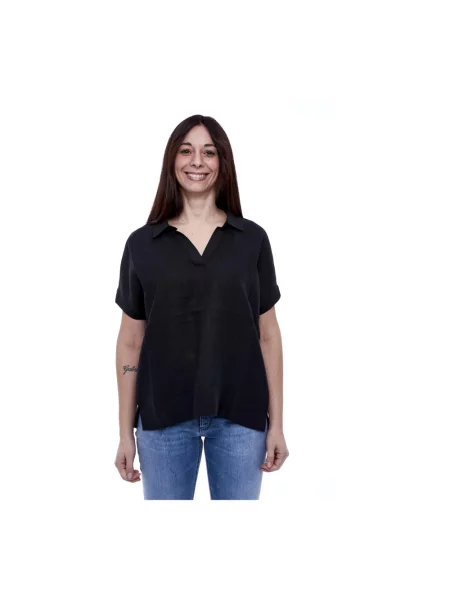 Bluzka Alpha Studio z dżerseju czarna