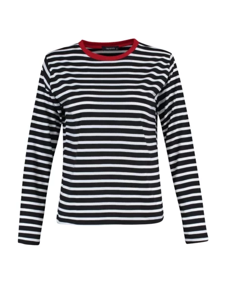Trendyol Tricou sângeriu / negru alb