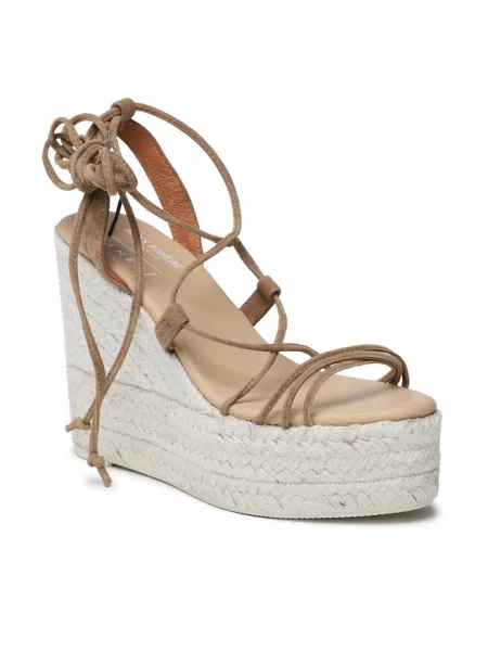 Espadryle Manebi brązowe