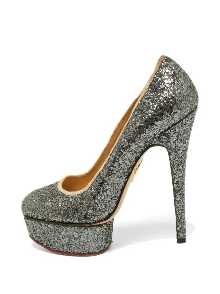 Pantofi cu toc Charlotte Olympia cu platformă gri