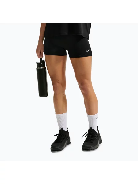 Шорти Nike Pro Mid-Rise Biker 3" black/university gold/white білі