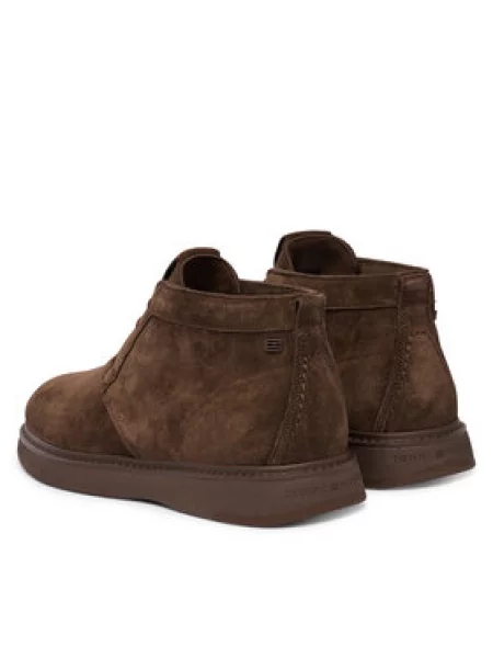 TOMMY HILFIGER Chukka čižmy čokoládová hnedá