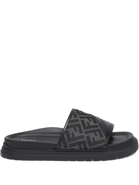 Sandale Fendi din jacard negru