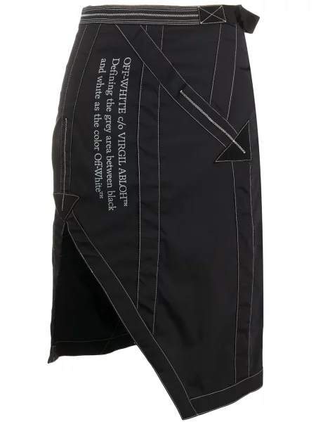 Fustă Off-white asimetrică alb