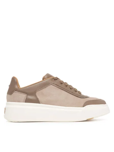 Max Mara Sneakers Isuede deschis gri