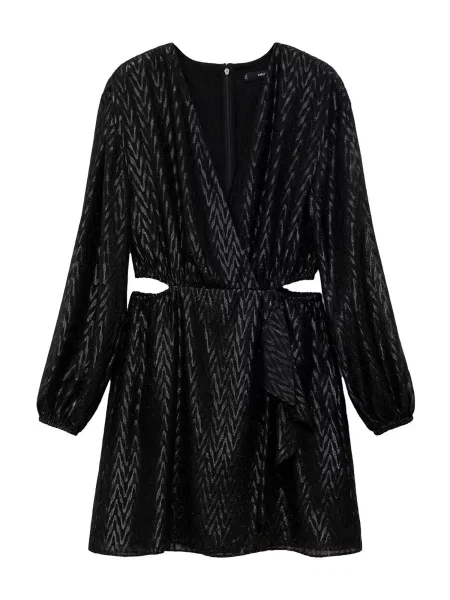 MANGO Rochie Lucky / argintiu negru