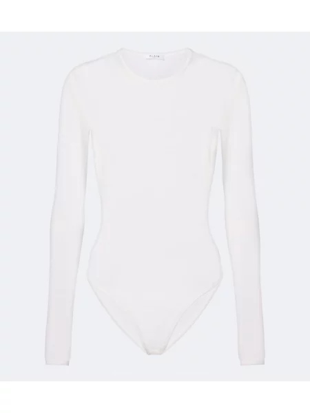Body Alaïa de lână alb