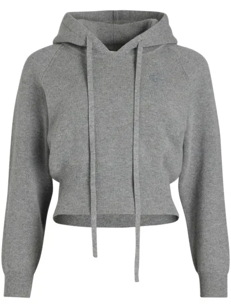 Cu peplum fustă midi Patou până la genunchi gri