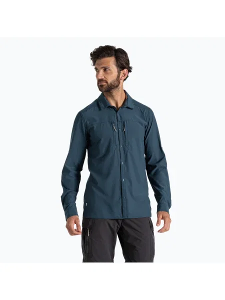 Olcsóbban. Férfi Craghoppers NosiLife hosszú ujjú Pro Shirt V kő trekking ing. Méret: M kék