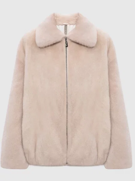 Шуба з хутра норки на Rindi бежева