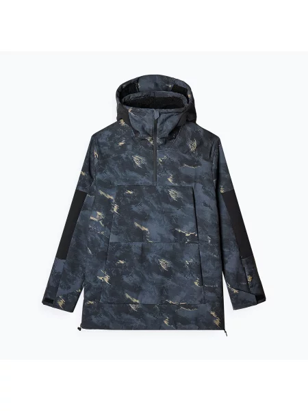 Snowboardová bunda 4F multicolor allover černá