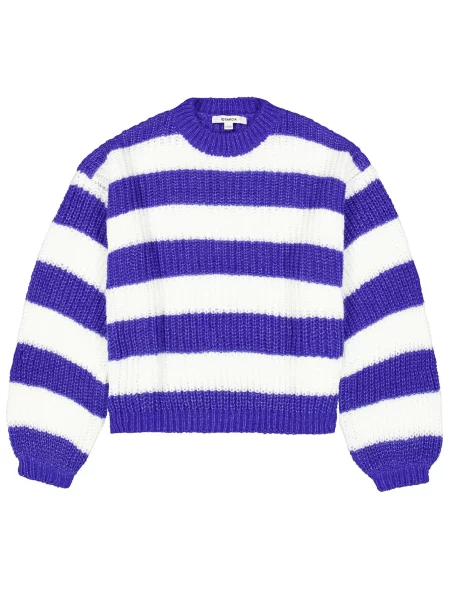 GARCIA Pulover albastru violet alb