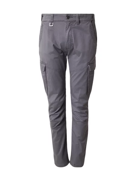 S.Oliver Pantaloni cu Chicago metalic gri