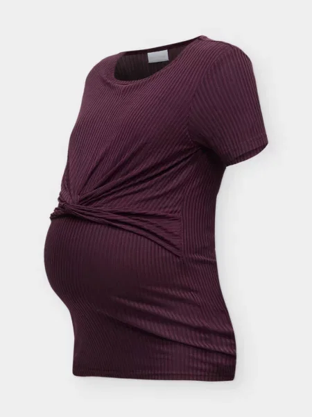 MAMALICIOUS Tričko MLAnli June vínově červená