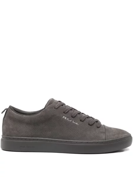 Sneakerși Paul Smith cu șireturi din nubuc gri