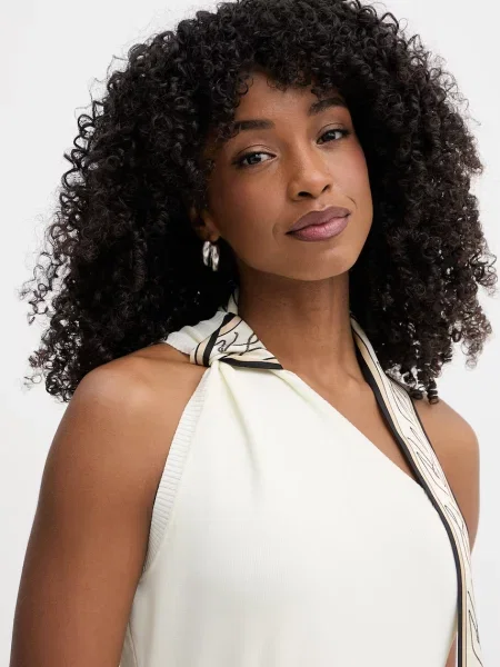 Karl Lagerfeld Асиметрична блузка з віскозою