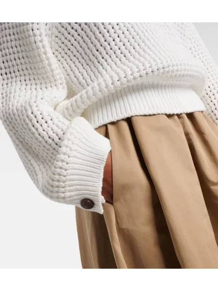 Pulover Brunello Cucinelli alb