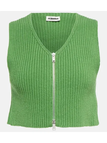 Cropp top Jil Sander tricotate verde