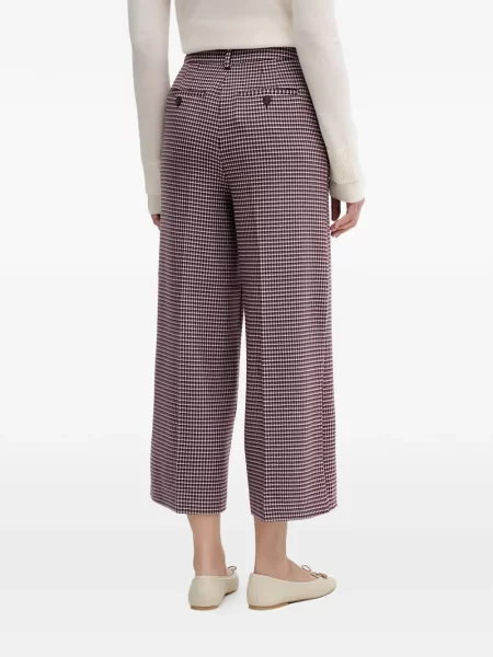 Spodnie Benetton w pepitkę fioletowe