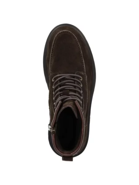 Botine Blauer cu șireturi din piele de căprioară maro