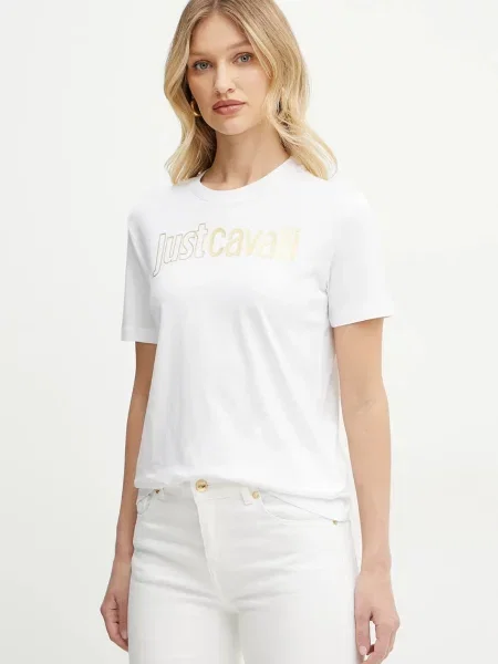 Тениска Just Cavalli дамска бяло