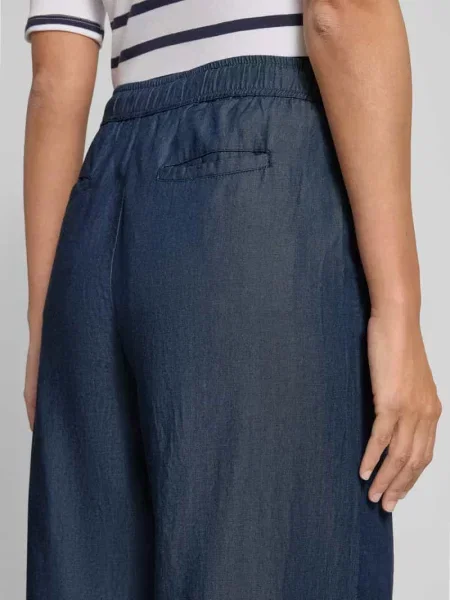 Lyocell Lyocell Kuloty z elastycznym pasem Christian Berg Woman granatowe