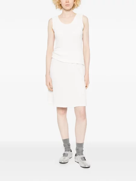 Bluzka Gongdid Design bez rękawów biała