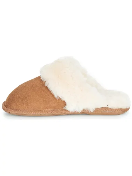 Pantofi Just Sheepskin din piele de oaie maro