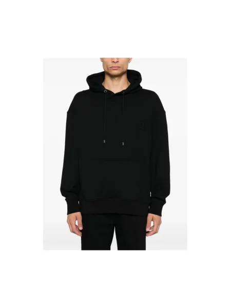 Bluza z kapturem Wooyoungmi z kapturem z logo czarna