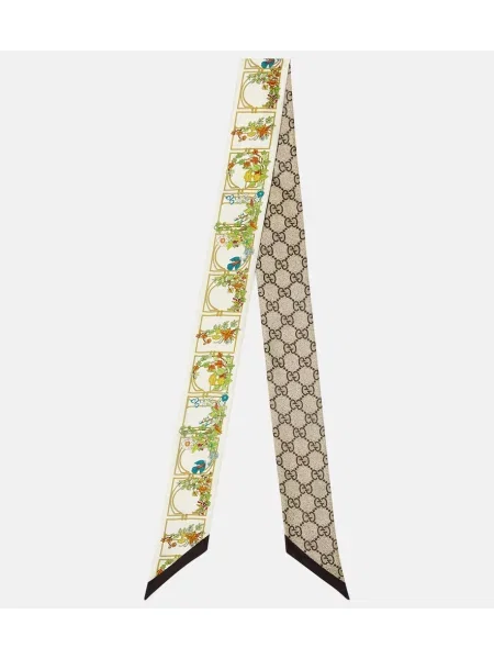 Fular Gucci de mătase cu imagine