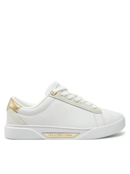 Tommy Hilfiger sneakersy skórzane CHIC COURT SNEAKER biały