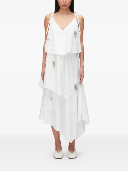 Κοστούμι μίντι φόρεμα 3.1 Phillip Lim με απλικέ με μήκος μέχρι το γόνατο λευκό