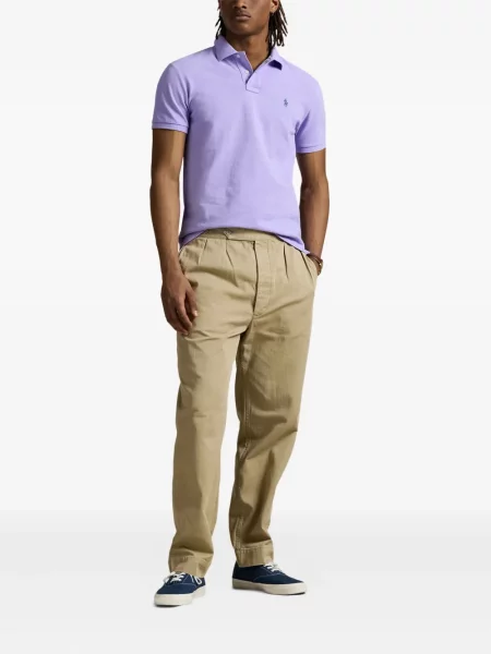 Kožené tričko Polo Ralph Lauren bez podpatku zelené