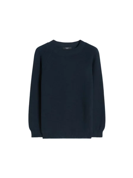 Dzianinowy sweter Weekend Max Mara niebieski
