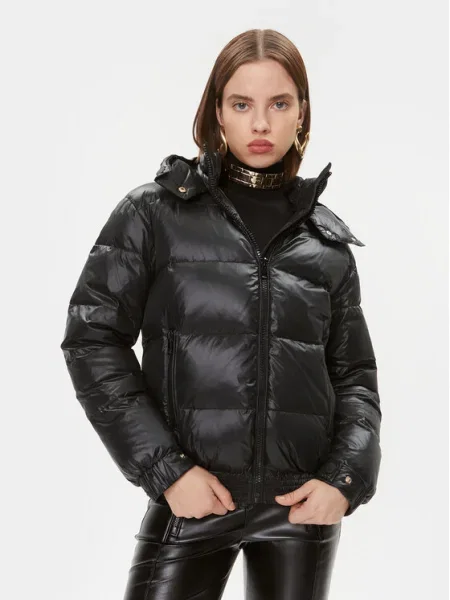 TWINSET Geacă din puf negru