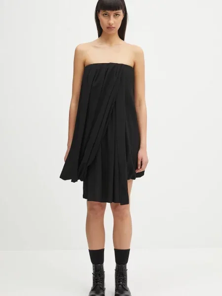 JW Anderson rochie din lână Draped Bustier mini drept negru