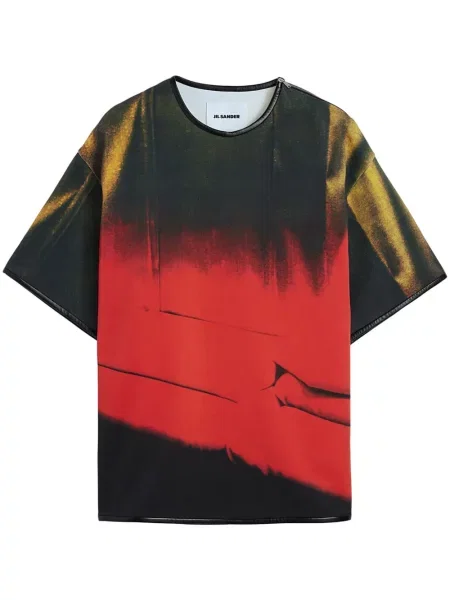 Majica Jil Sander s printom crvena