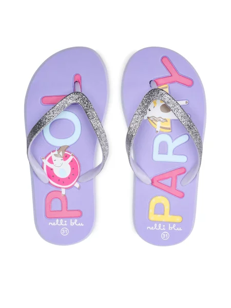 Žabky Nelli Blu Stříbrná