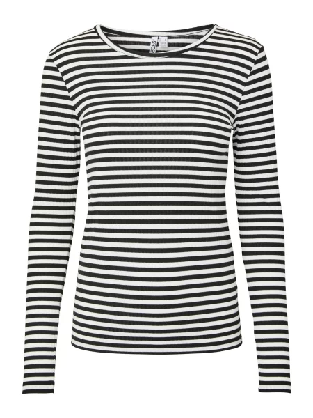 PIECES Tricou PCLaya negru alb