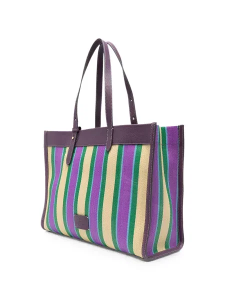 Geantă Anya Hindmarch cu dungi violet