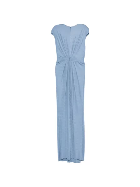 Rochie maxi Alessandro Legora cu decolteu în V drapată albastru