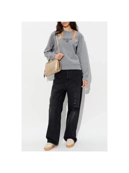 Bluza Mm6 Maison Margiela z nadrukiem szara