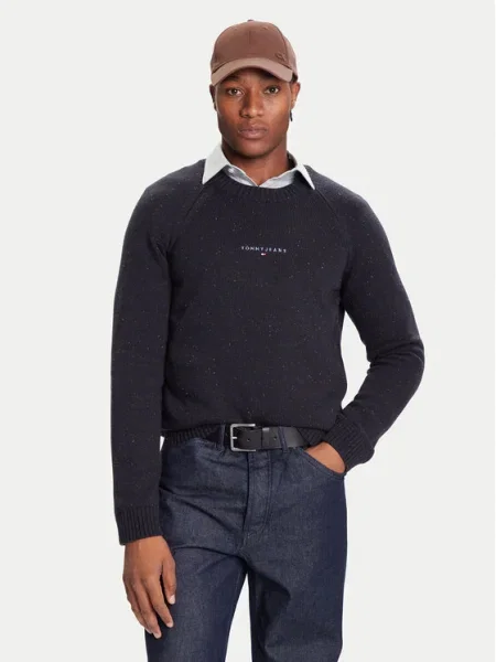 Tommy Jeans Pulover Bleumarin